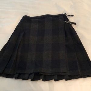 Talbots Kids Grey and Blue Classic Kilt size 16